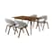 Armen Living Westmont and Talulah Gray and Walnut 5 Piece Dining Set SETWEDI5TAGRWA - alternate 1